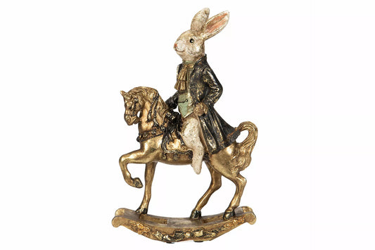 Påskepynt Kanin Rider Polyresin 15x6x24cm