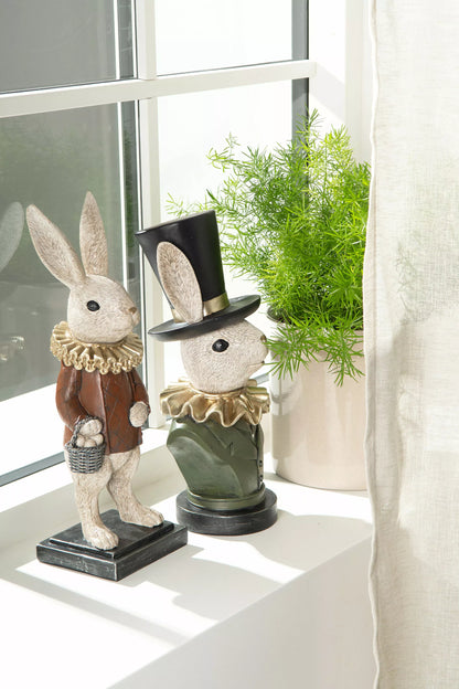 Påskdekoration Kanin Med Äggkorg Poly 13x12x39,5cm I lager: Vecka  8