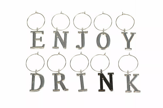 Vinglass koppmarkør Enjoy Silver 2-3cm 10-pack