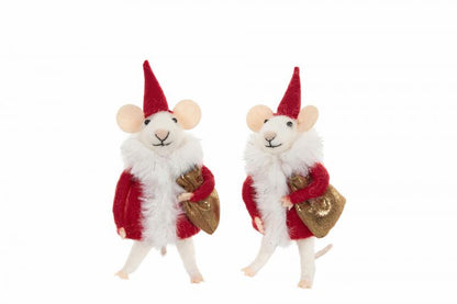 Ulldyr Mus Nisse 9cm 2-pack SALG