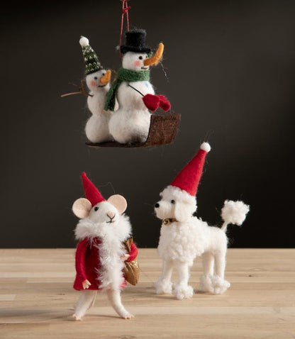 Ulldyr Mus Nisse 9cm 2-pack SALG