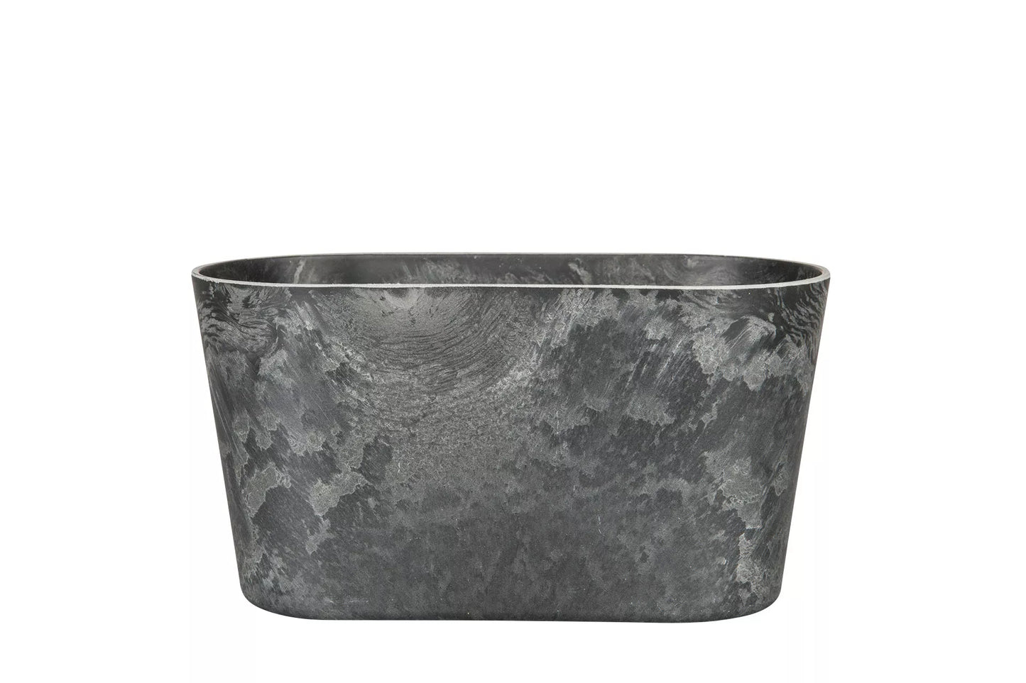Hardplast Blomsterpotte Grå Krukke Oval 20x7x10cm SALG