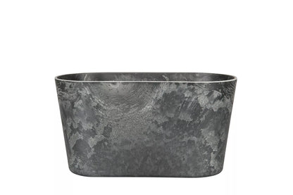 Hardplast Blomsterpotte Grå Krukke Oval 20x7x10cm SALG