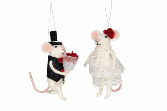 Ulldyr Brud og brudgom Mus Mix 2-pack
