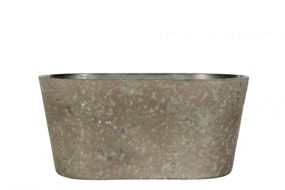 Hardplast Blomsterpotte Mud krukke Oval 24x10x11cm