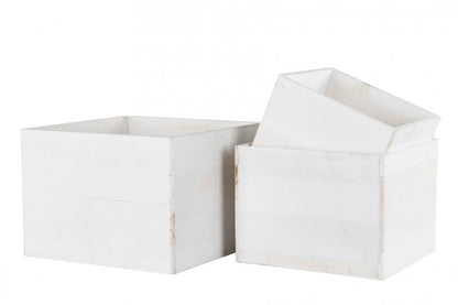 Blomsterpotte Blomsterkrukke - Antikk hvit 2-pack SALG