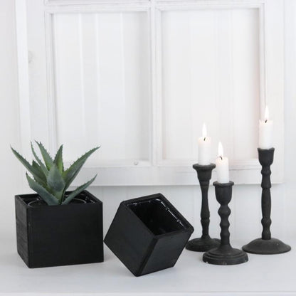 Blomsterpotte Blomsterkrukke - Sort 2-pack SALG