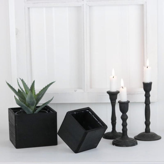 Blomsterpotte Blomsterkrukke - Sort 2-pack