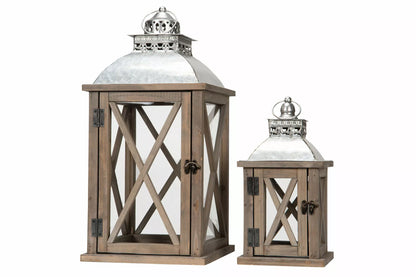 Lyslykt Tre Sink Old Wood 2-pack