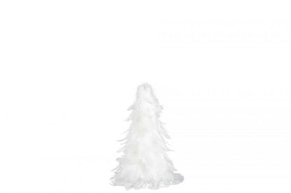 Innendørs Julepynt Gran fjær Hvit 25cm 2-pack