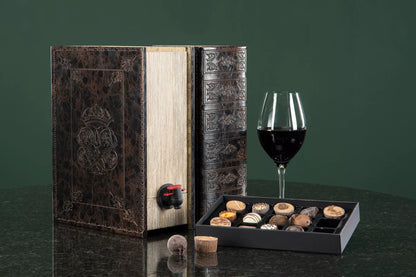 Vinstativ Bokeske Vinboks Skinn 30x23x11,5cm