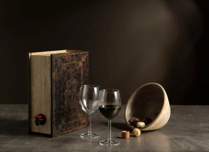 Vinstativ Dekorasjon Bokeske Vinboks Skinn 30x23x11,5cm