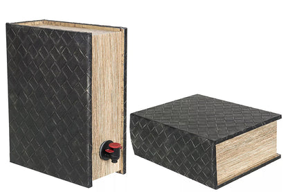Vinstativ Dekorasjon Bokeske Vinboks Flettet Skinn 30x23x11,5cm