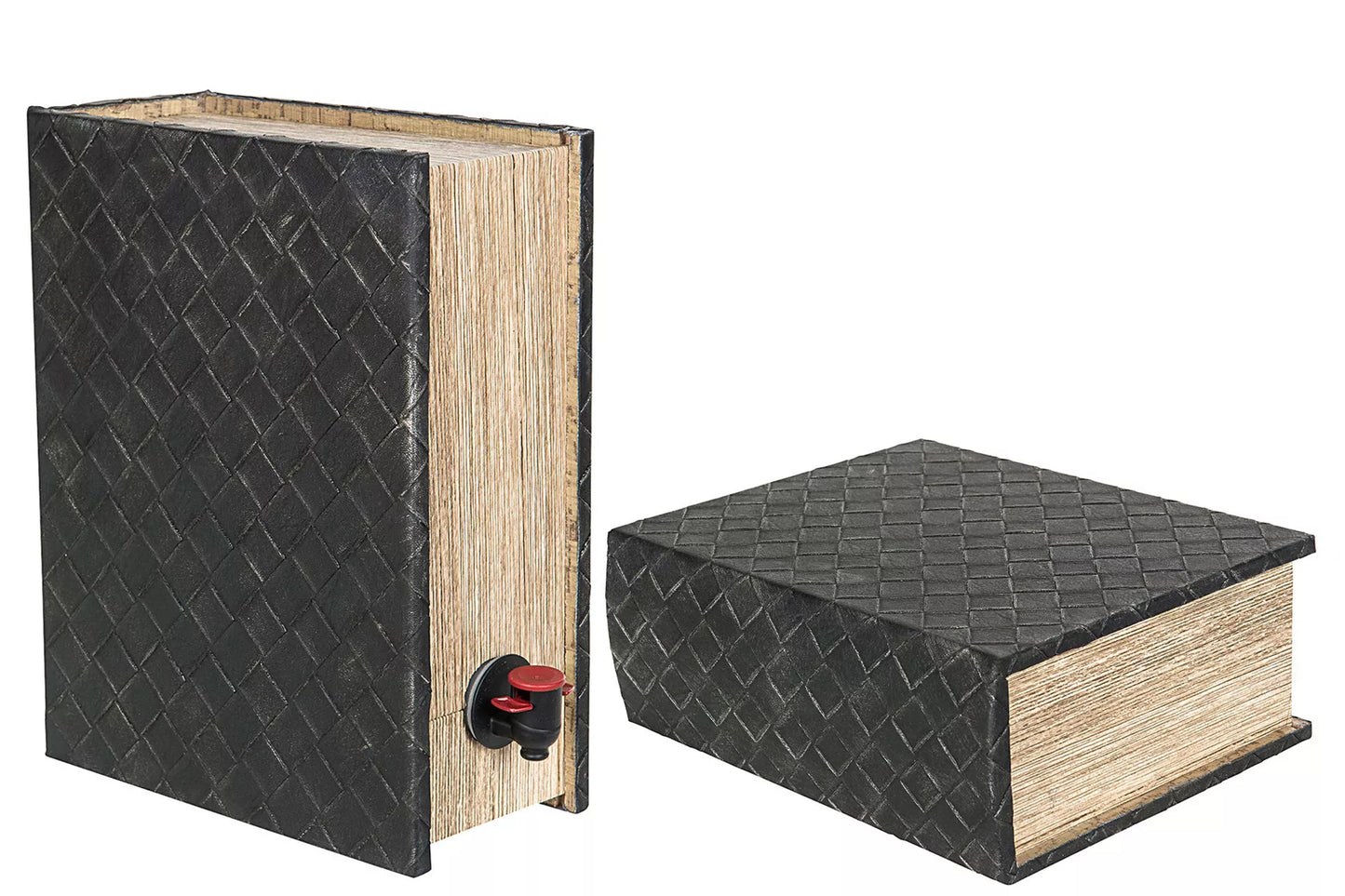 Vinstativ Dekorasjon Bokeske Vinboks Flettet Skinn 30x23x11,5cm
