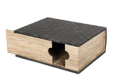 Vinstativ Dekorasjon Bokeske Vinboks Flettet Skinn 30x23x11,5cm