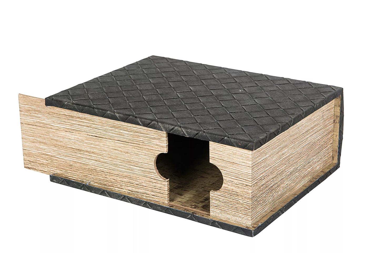 Vinstativ Dekorasjon Bokeske Vinboks Flettet Skinn 30x23x11,5cm