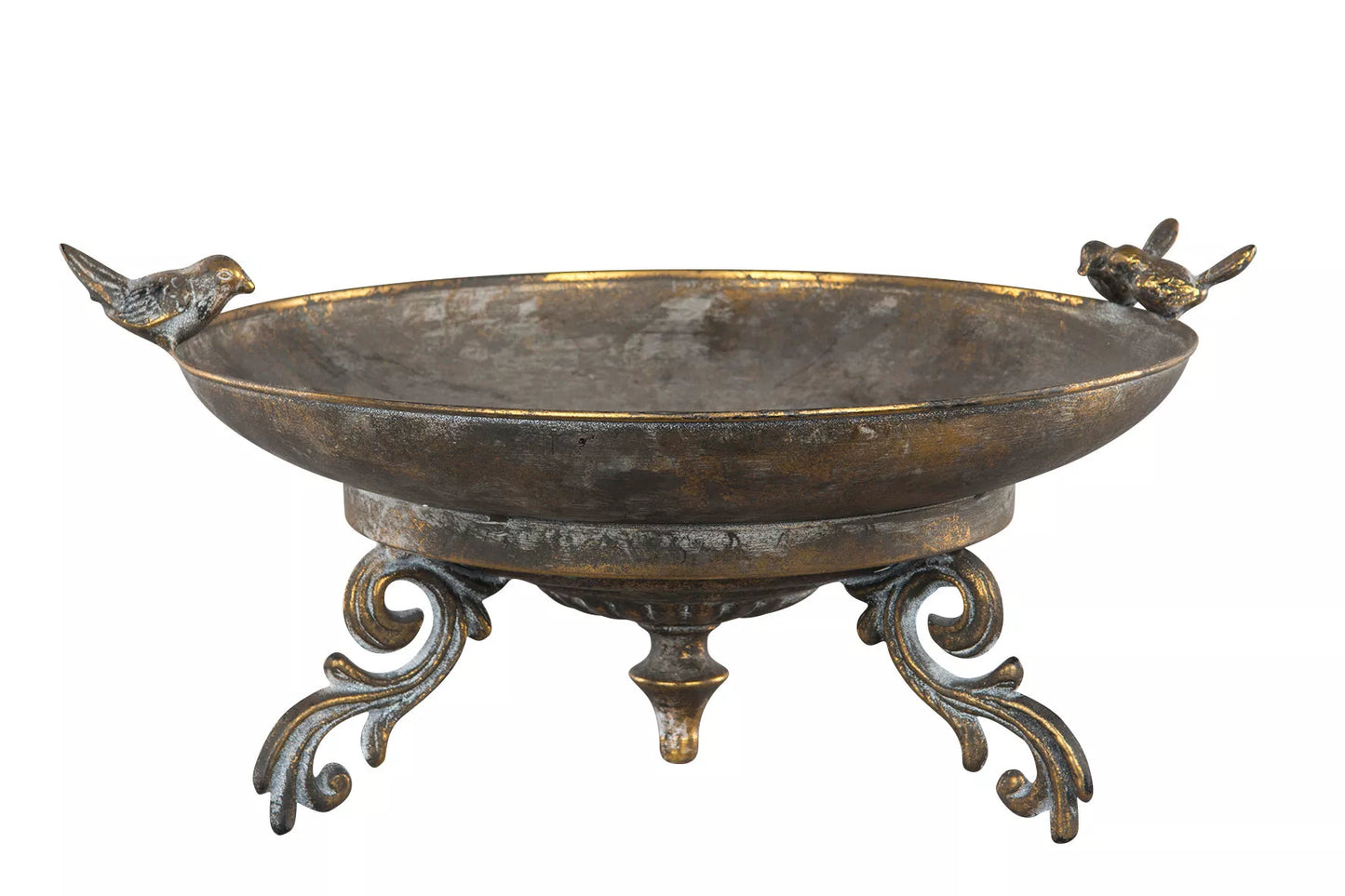 Fuglebad Rustikk 45 cm - gyllenbrun