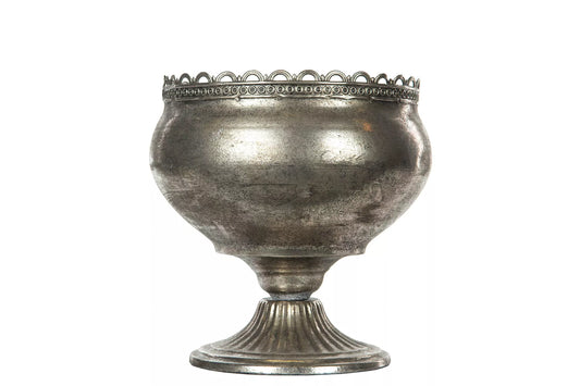 Blomsterpotte/krukke Pokal Vito Antik Sølv 23x25cm