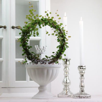 Blomsterpotte Blomsterkrukke Pokal Antik 19 cm Antikk hvit