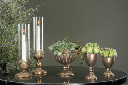 Lyslykt Leah Gyldenbrun 43x12 cm 1 stk