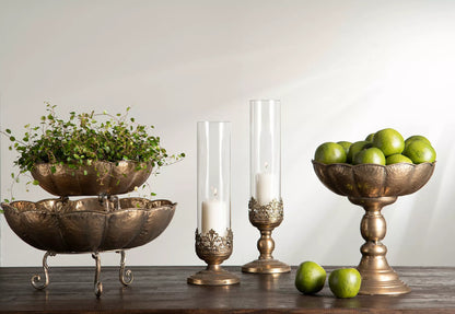 Lyslykt Leah Gyldenbrun 43x12 cm 1 stk