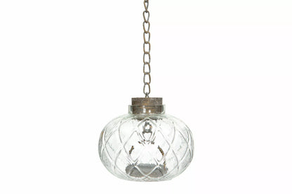 Lyslykt Glass Luna Kjede 12x11 50cm