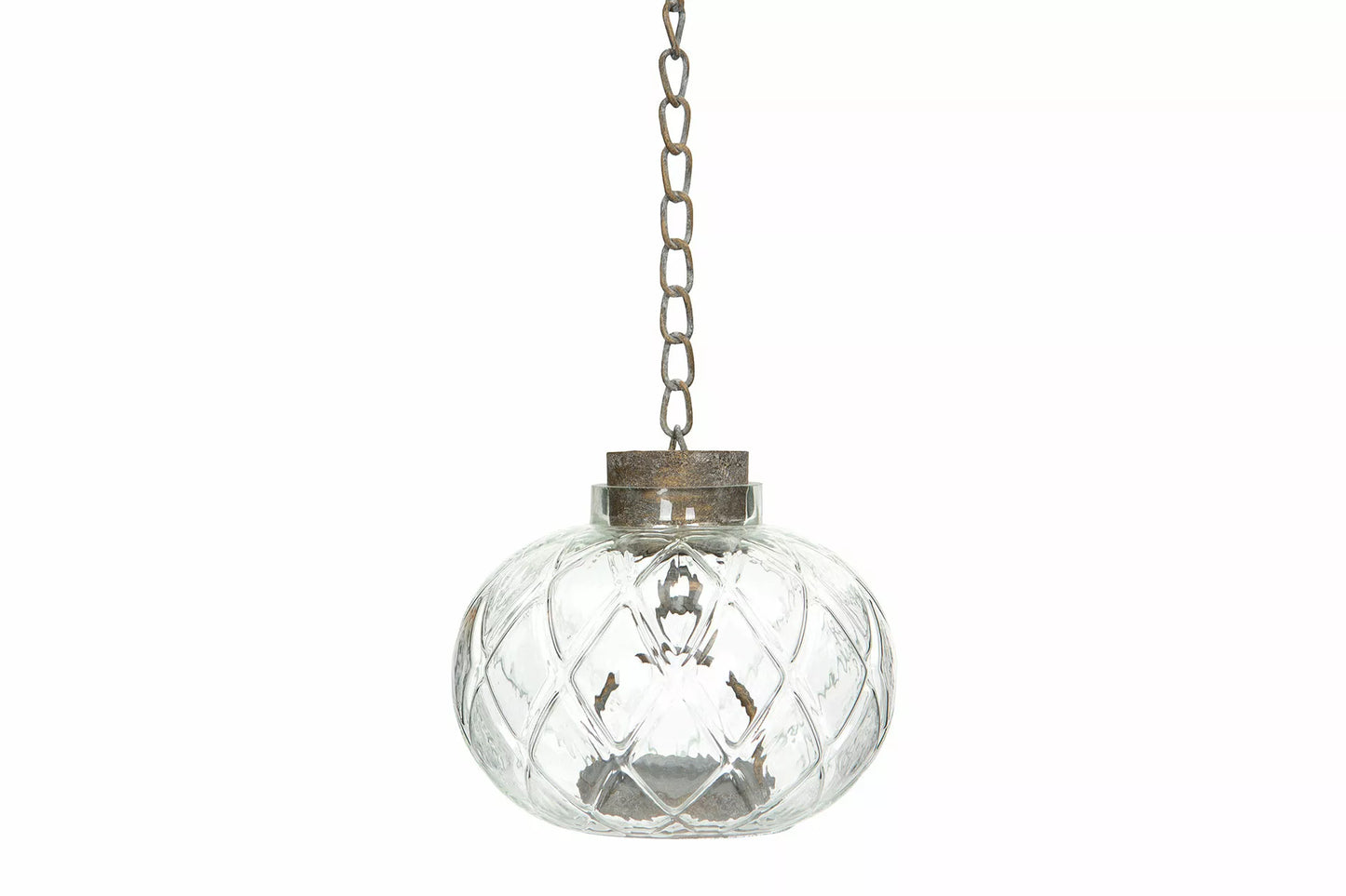 Lyslykt Glass Luna Kjede 12x11 50cm SALG
