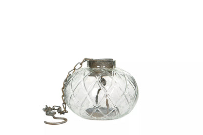 Lyslykt Glass Luna Kjede 12x11 50cm SALG