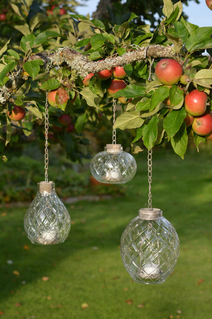Lyslykt Glass Luna Kjede 12x11 50cm