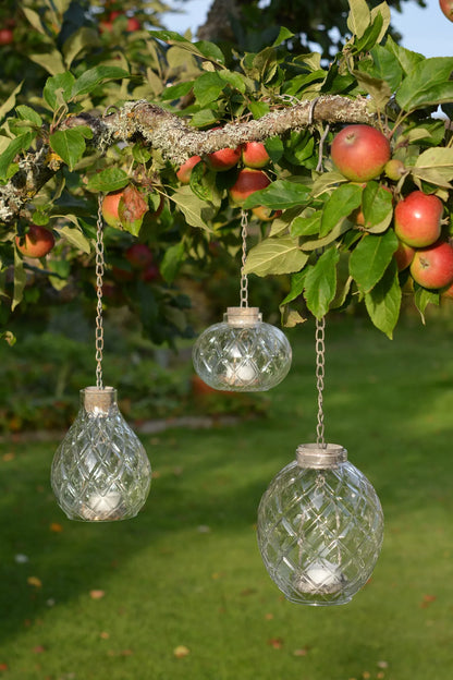 Lyslykt Glass Luna Kjede 12x11 50cm SALG