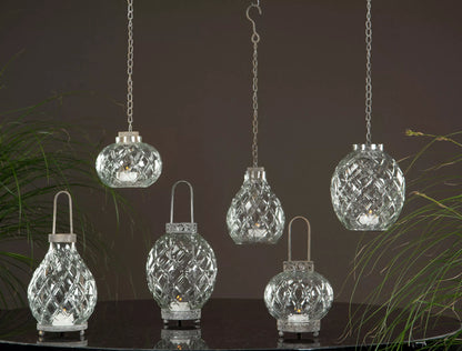Lyslykt Glass Luna Kjede 12x11 50cm