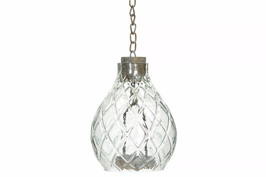 Lyslykt Glass Lyric Hengende 12x16/50cm