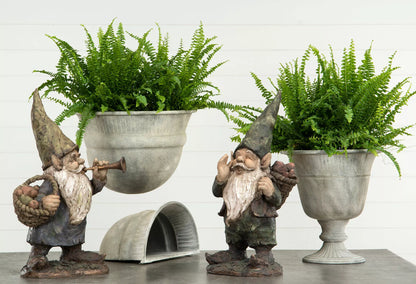 Blomsterpotte Blomsterkrukke Pokal Grå 29x29x32cm