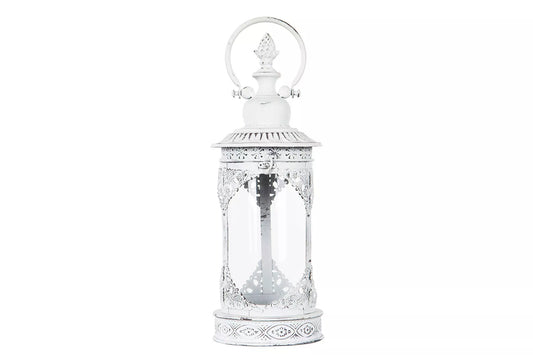 Lyslykt Lucerna Antique - Antikk hvit 15x40cm