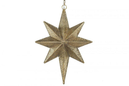 Adventsstjerne belysning - messing 68 cm