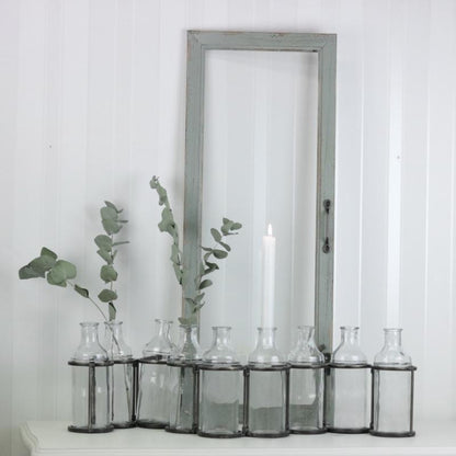 Dekorativ Flasker med stativ 9 stk Antik Messing