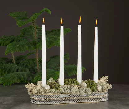 Julelysestake Adventslysestake 41 cm gyllenbrun