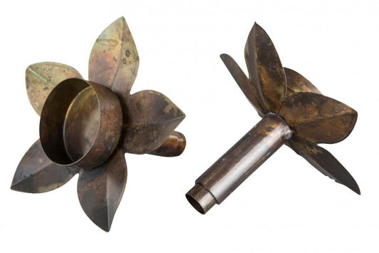 Lysestake Telys til flaske dekorasjon - Antikk Brun 4-pack