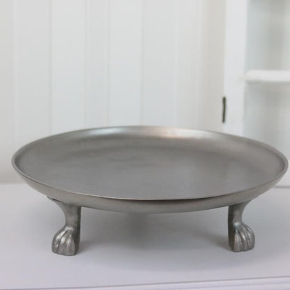 Dekorativt Fat Brett fat Poterund 34 cm - Rå nikkel Alu. SALG