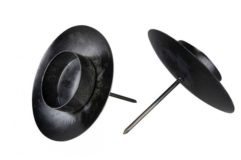 Lysestake Telys til flaske dekorasjon - sort 4-pack