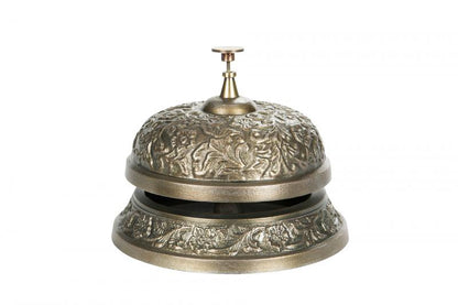 Dekorasjon Resepsjonsklokke Mottaksklokke - Antik Messing 14x10cm