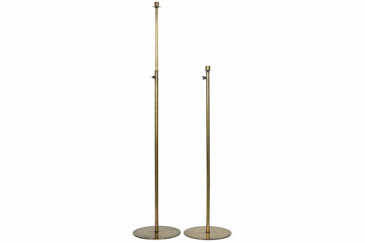 Lysestake Justerbar 82-154 cm - antikk messing