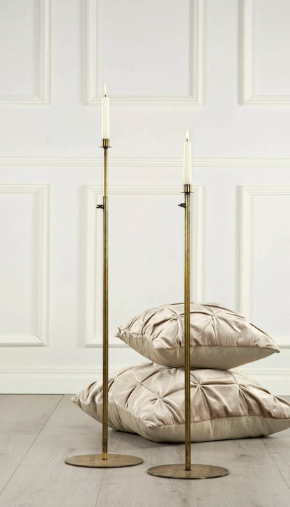 Lysestake Justerbar 82-154 cm - antikk messing