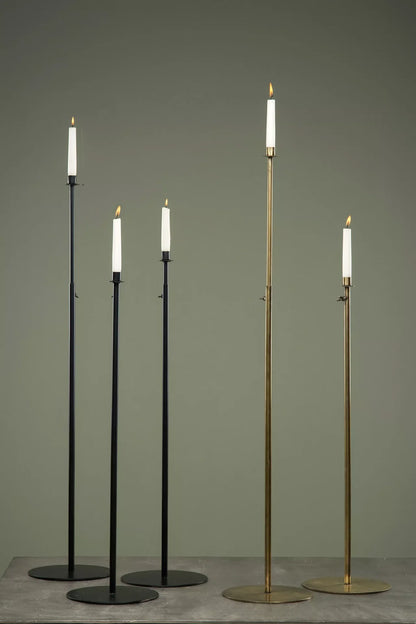 Lysestake Reglerbar 82-154 cm - antik mässing