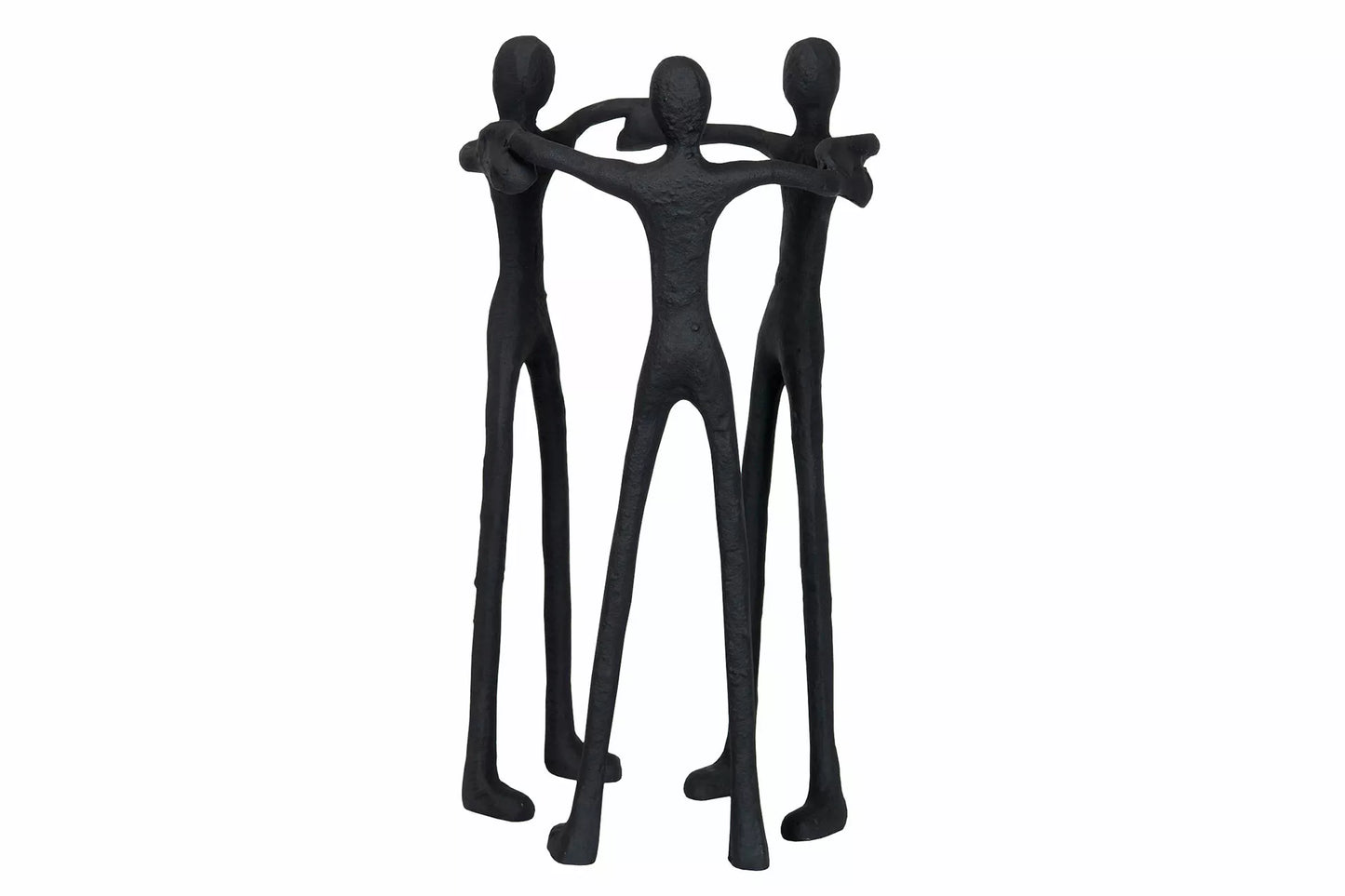 Dekorasjon Statue Circle Sort Metall 16x18x36cm