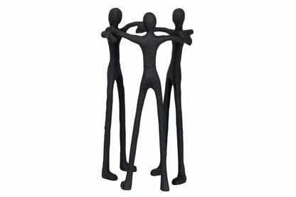 Dekorasjon Statue Circle Sort Metall 16x18x36cm