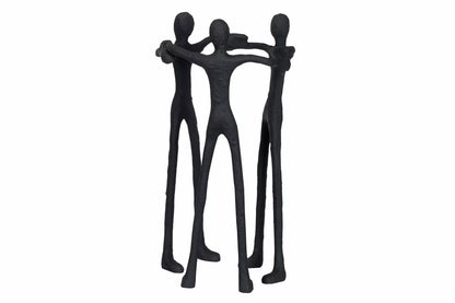 Dekorasjon Statue Circle Sort Metall 16x18x36cm