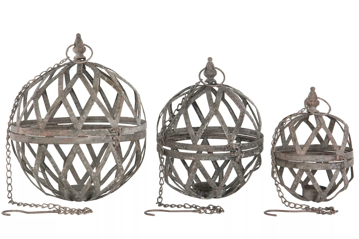 Lyslykt Globe Kjedeoppheng Hengende 3-pack