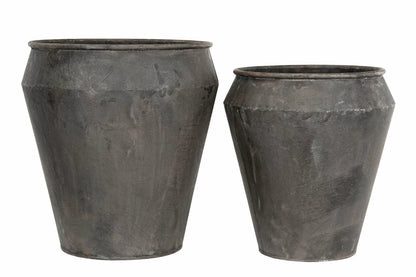 Utendørs Blomsterpotte Grano Metall Ø40x40x42,5cm 2-pack