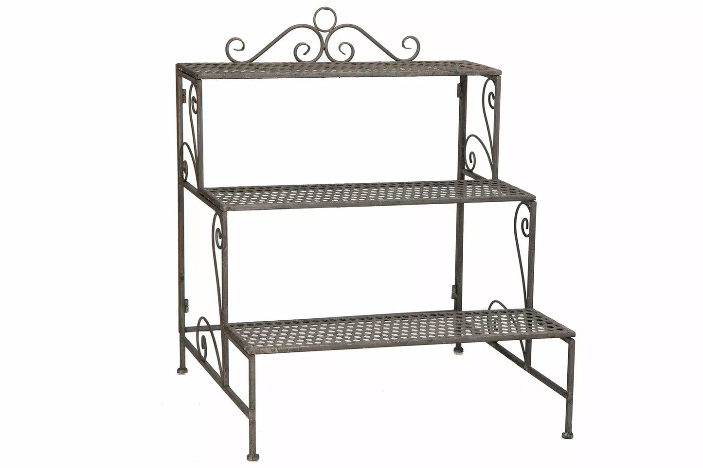 Blomsterstativ Vegghylle Plantering Sammenleggbart Metall 65×62×78 cm